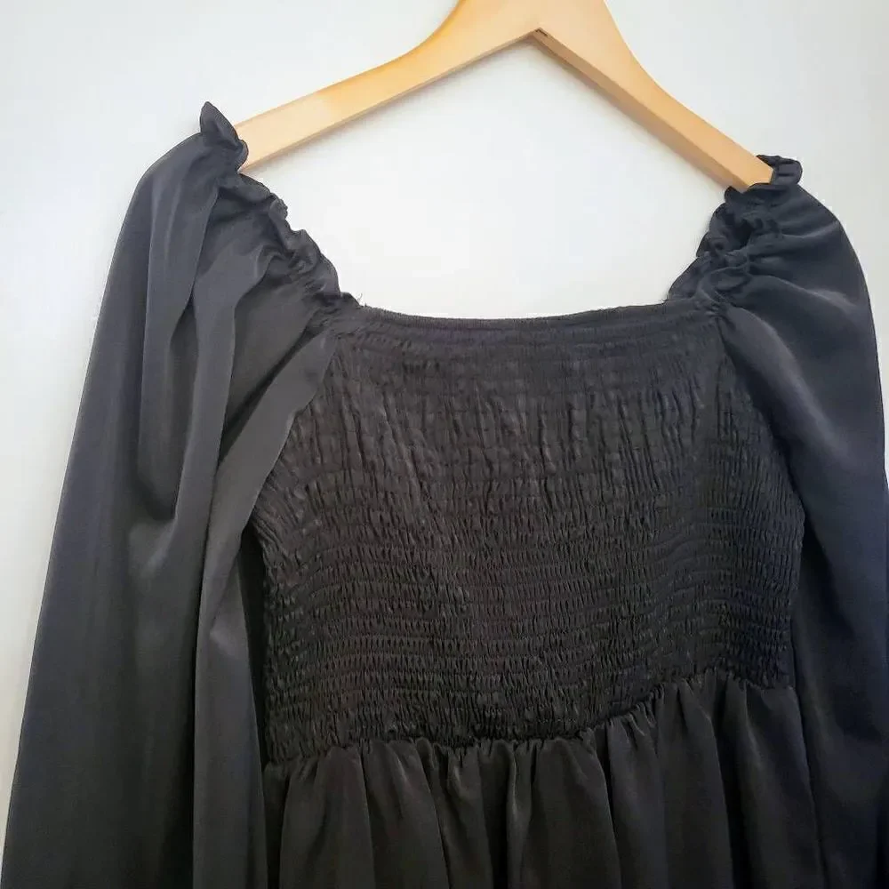 Shein off shoulder LBD w/ Bell Sleeve: Lg: Flowy stretchy comfy sexy essential
